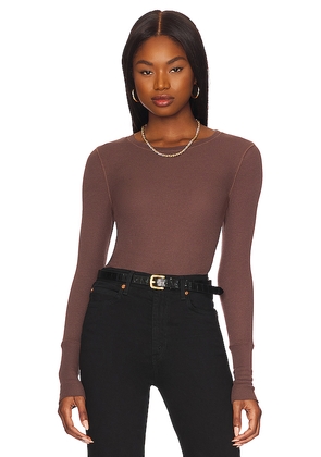 Bobi Modal Thermal Top in Brown. Size M. Also in L, S, XL, XS.