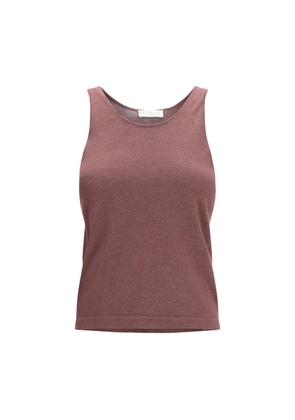 Brunello Cucinelli Bordeaux Cashmere Top - L