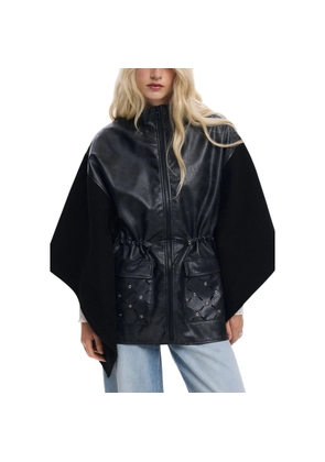 Desigual Black Polyester Jackets And Coat - One Size