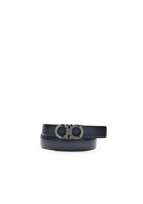 Ferragamo Black Calf Leather Bos Taurus Regular Belt - 100 cm / 40 Inches