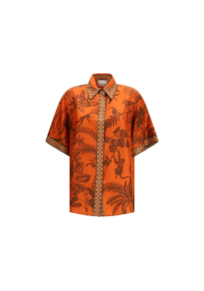 Alemais Orange Silk Pattern Shirt - 10
