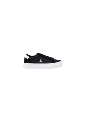 Calvin Klein Jeans Black And White Recycled Polyamide Platform Sneakers - EU39/US9