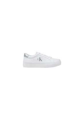 Calvin Klein Jeans Silver Leather Low Top Sneakers - EU36/US6