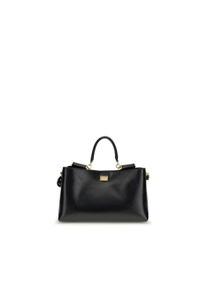 Dolce & Gabbana Black Calf Leather Bos Taurus Shoulder Bag