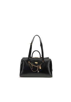 Dolce & Gabbana Black Calf Leather Bos Taurus Shoulder Bag