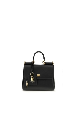 Dolce & Gabbana Black Calf Leather Bos Taurus Shoulder Bag