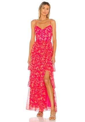 Amanda Uprichard Thaddea Maxi Dress in Fuchsia. Size S. Also in L, M, XS.
