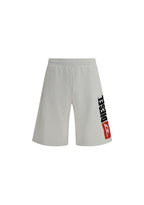 Diesel White Cotton Bermuda Shorts - L