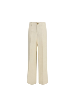 P.A.R.O.S.H. Beige Viscose Casual Pants - L