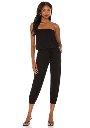 Bobi Jersey Strapless Jumpsuit in Black. Size M. Also in L, S, XL.
