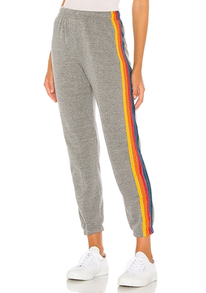Aviator Nation 5 Stripe Sweatpants in Grey. Size S. Also in XS, M, L, XL.