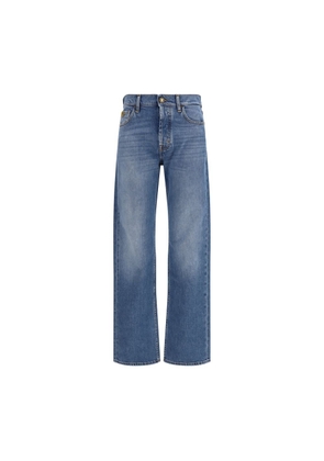 Jacob Cohen Blue Cotton Straight-Leg Jeans - 26