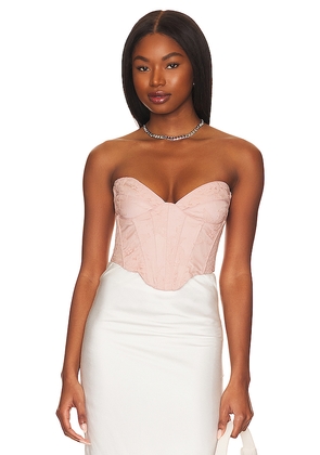 Bardot Ellie Lace Corset Top in Blush. Size 4. Also in 6.