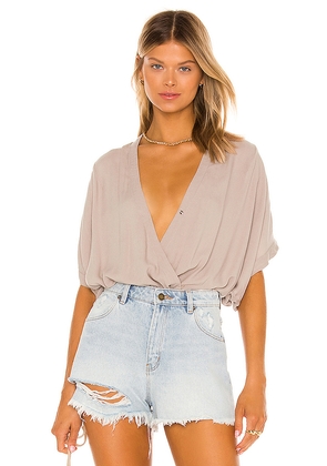 Bobi Beach Crepe Top in Taupe. Size S. Also in XS.