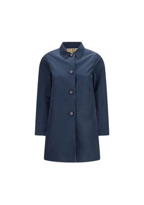 Barbour Blue Polyester Trench Coat - 12