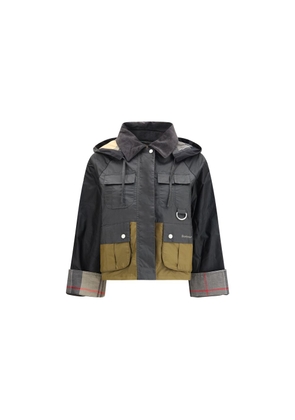 Barbour Black Cotton Full-Length Jacket - 10