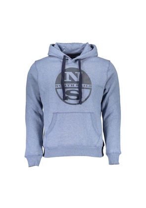 North Sails Blue Cotton Men Sweater - XXL