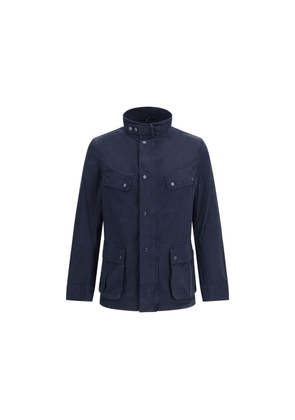 Barbour International Blue Cotton Full-Length Jacket - L