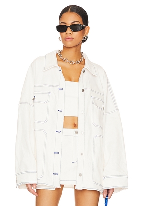 BY.DYLN Cooper Jacket in White. Size S. Also in XS, XL.