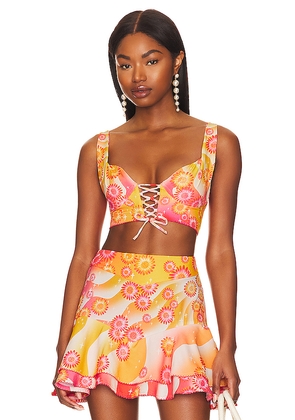 Agua Bendita x REVOLVE Kaia Top in Yellow. Size S. Also in M.