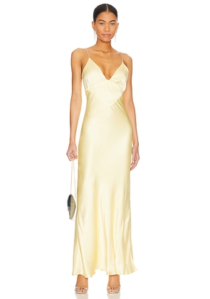 Bardot Capri Diamonte Slip Dress in Yellow. Size 12. Also in 10, 4, 6, 8.