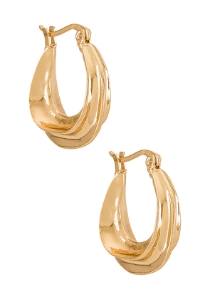 Casa Clara Lennon Hoop in Metallic Gold.