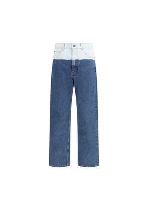 Marni Blue Cotton Straight-Leg Jeans - W30