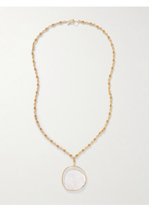 TOHUM - Gold-plated Quartz Necklace - One size