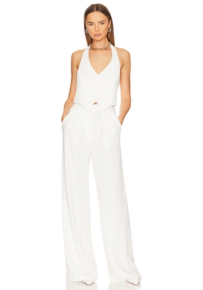 Amanda Uprichard Isadore Jumpsuit in Ivory. Size M. Also in L, S, XL, XS.