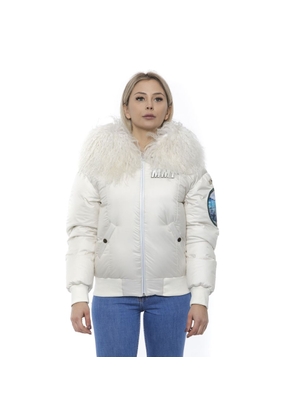 Mr&Mrs Italy White Polyester Women Bomber Jacket - XXS
