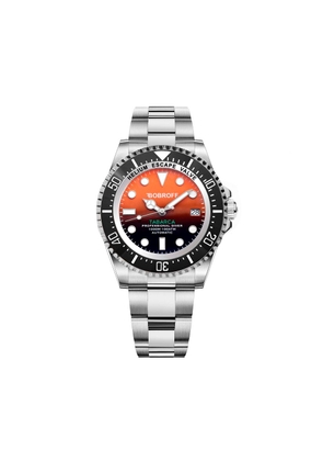 Bobroff Silver Stainless Steel Sport Watch