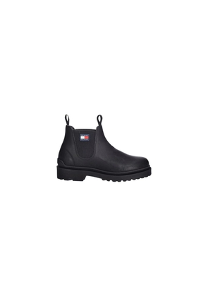 Tommy Hilfiger Jeans Black Leather Chelsea Boots - EU42/US9