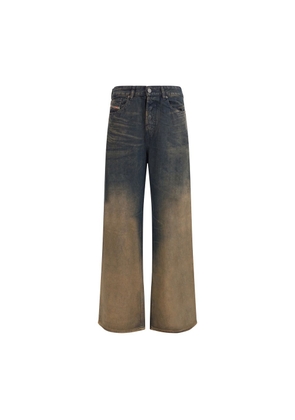 Diesel Multicolor Lyocell Relaxed Fit Jeans - W24