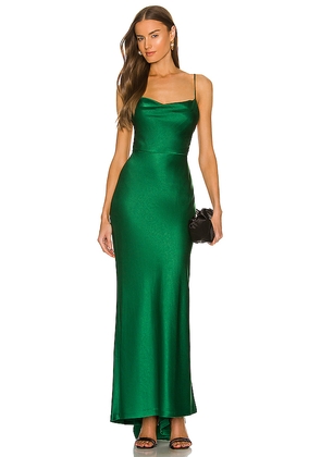 Alice + Olivia Montana Maxi Gown in Dark Green. Size 12. Also in 10, 6, 8.