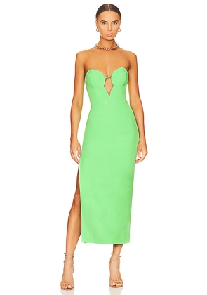 Bardot x REVOLVE Eleni Midi Dress in Green. Size 2. Also in 4, 6.