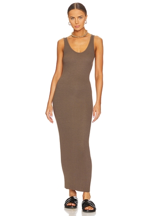 Enza Costa Maxi Tank Dress in Brown. Size S. Also in XS, L, XL.