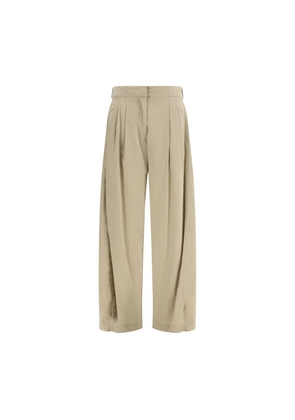 The Row Beige Silk Casual Pants - 2