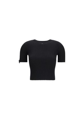 Courrèges Black Viscose Top - M
