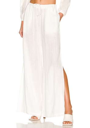 Bella Dahl Side Slit Beach Pant in White. Size M. Also in S, XS, L.