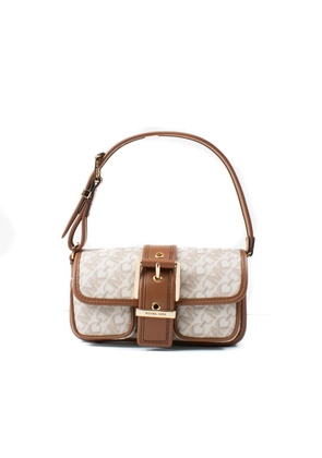 Michael Kors Beige Canvas Shoulder Bag