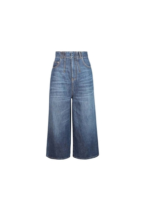 Dior Blue Cotton High-Waisted Jean - 38