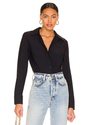 Commando Classic Button Down Bodysuit in Black. Size M. Also in L, XL.