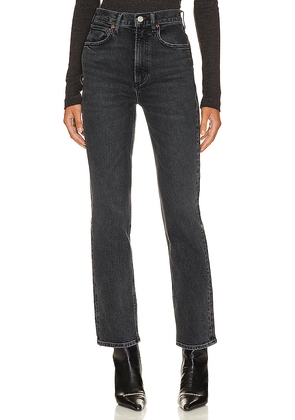 AGOLDE High Rise Stovepipe Jeans in Black. Size 25. Also in 26, 27, 28, 31, 32, 33, 34.