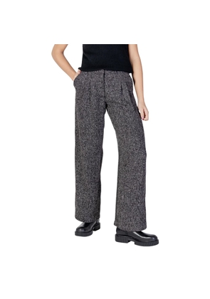 Jacqueline De Yong Black Polyester Flared Pants - S/32