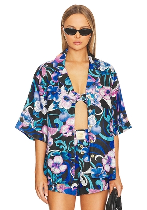 Cin Cin Mirage Bowling Shirt in Multi. Size XS. Also in S.