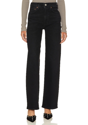 AGOLDE Harper Mid Rise Wide Straight Jeans in Black. Size 24. Also in 26, 27, 28, 29, 30, 31, 32, 33.