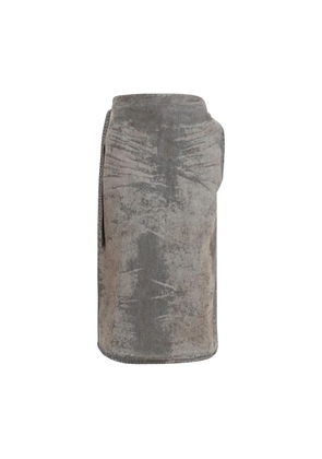 Diesel Gray Lyocell Midi Skirt - W24