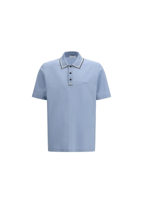 Ferragamo Blue Cotton Polo Shirt - L