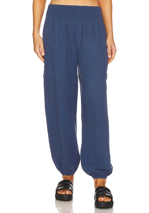 Bobi Cinched Pants in Navy. Size M. Also in XS, S, L, XL.