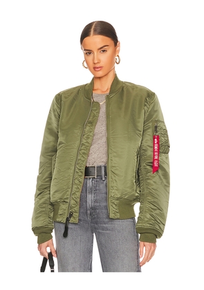 ALPHA INDUSTRIES MA-1 Slim Fit in Sage. Size M. Also in XXL/2X.